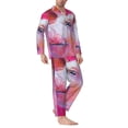 thumbnail image 2 of Cauagu Pink Pig Print Men's Long-Sleeve Pajama Set,Soft Button-Front 2Pjs for Men Long Sleeve Men’s Sleepwear-XX-Large, 2 of 7