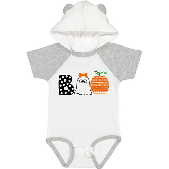 Inktastic Halloween Boo Cute Ghost and Pumpkin Boys or Girls Baby Bodysuit
