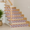 thumbnail image 6 of Mi Alma Floral Blue Orange Tile Stickers - Removable Vinyl 4x4, 24 pcs, 6 of 19