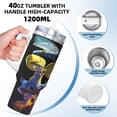 thumbnail image 3 of Taza térmica de acero inoxidable con aislamiento térmico para café caliente o frío de 40 oz con asa de Inspector Gadget, 3 of 8