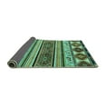 thumbnail image 2 of Ahgly Company Indoor Square Oriental Turquoise Blue Modern Area Rugs, 4' Square, 2 of 4