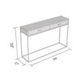 thumbnail image 4 of Pemberly Row 48"L 2-Drawers Black Metal Console Table in Brown Reclaimed Wood, 4 of 4
