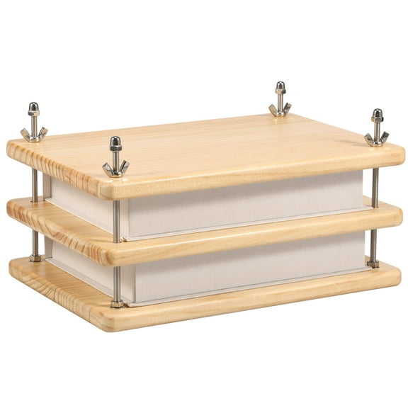 Book Press Bamboo Wood Book Binding Press Portable Paper Press for Bookbinding Practical Book Binding Tools for Craft Enthusiasts Home Office