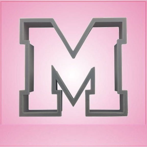 Varsity Letter M Cookie Cutter 3 Inch (Plastic)