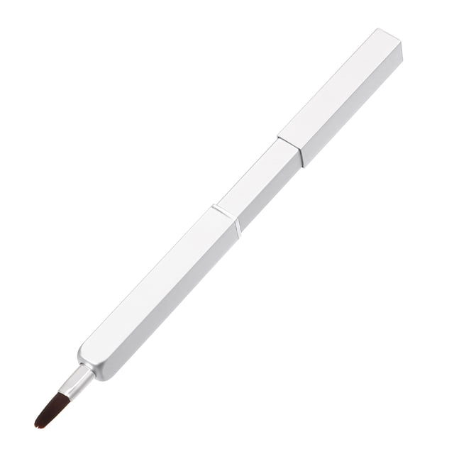 1uds Labio Brocha, Labial Lápiz Brocha, Cuadrado Forma, Plateado Tono