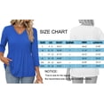 thumbnail image 5 of MOSHU V Neck Womens Tops 3/4 Length Sleeve Tops for Women Babydoll Tunic Dressy Casual Womens Blouses, 5 of 12