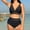 Black, variant on Swim Suit Sheer Tummy Control Womens Bathing Suits High Waist Bikinis Crew Neck Black Bathing Suit for Women,L