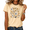 1-Apricot, variant on Women's Aesthetic Wildflower Tees Short Sleeve Crewneck T-Shirts Retro Daisy Floral Print Art Trendy Everyday Tops