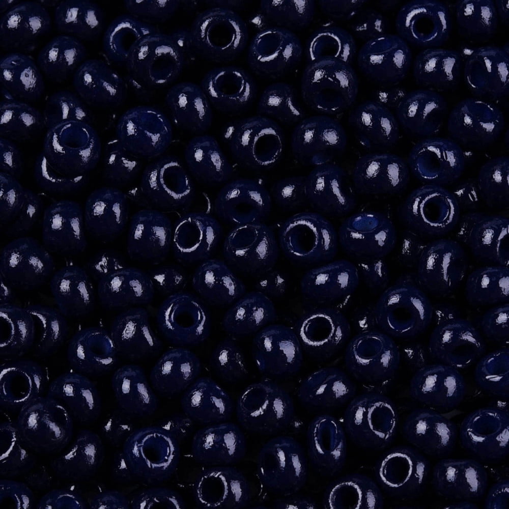 11/0 Grade A Round Glass Seed Beads Baking Paint Dark Blue 2.3x1.5mm Hole: 1mm about 48500pcs/pound