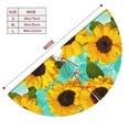 thumbnail image 5 of Kll 36" Christmas Tree Skirt Yellow Sunflowers With Green Leaves Xmas Tree Skirts Mat For New Year Xmas Holiday Party Indoor Outdoor Home Decoration, 5 of 9