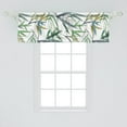 thumbnail image 2 of Bamboo Theme Window Valance, Watercolor Tree Leaves Simplistic Botanical Composition of Nature, Curtain Valance for Kitchen Bedroom with Rod Pocket, 54" X 18", Fern Green Blue Grey, by Ambesonne, 2 of 2