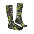 thumbnail image 3 of Fotbe Dinosaur Skeleton print Women's Men's Novelty Crew Socks Cotton Socks Knee High Socks for Walking,Running,Nurses,Pregnancy, 3 of 9