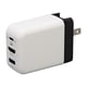 thumbnail image 4 of Cargador USB C de 65 W 4K 60 Hz HD Interfaz multimedia Cargador GaN plegable de 3 puertos para interruptor Monitor TV Proyector 100-240 V Negro Blanco Enchufe de EE. UU., 4 of 5