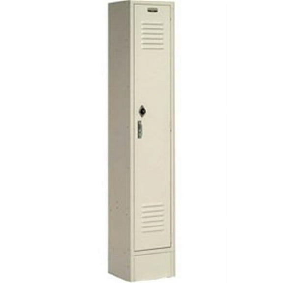 Single Tier Locker, 12x12x60, 1 Door, Ready To Assemble, Tan