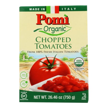 Pomi Organic Chopped Tomatoes - Case of 12 - 26.46 OZ