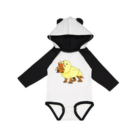 

Inktastic Easter Duck Triceratops Gift Baby Boy or Baby Girl Long Sleeve Bodysuit
