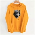 thumbnail image 5 of LEKWK Womens Hoodies Funny Animal Graphic Long Sleeve Cute Athletic Tops Long Sleeve Drawstring Cozy Fall Sweatshirt with Pocket, 5 of 5