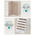 thumbnail image 5 of SONGMICS - Joyero de 6 niveles con 5 cajones, gran capacidad de almacenamiento, con espejo, bloqueable, organizador de almacenamiento de joyas, regalo para seres queridos, para relojes, color blanco, 5 of 5