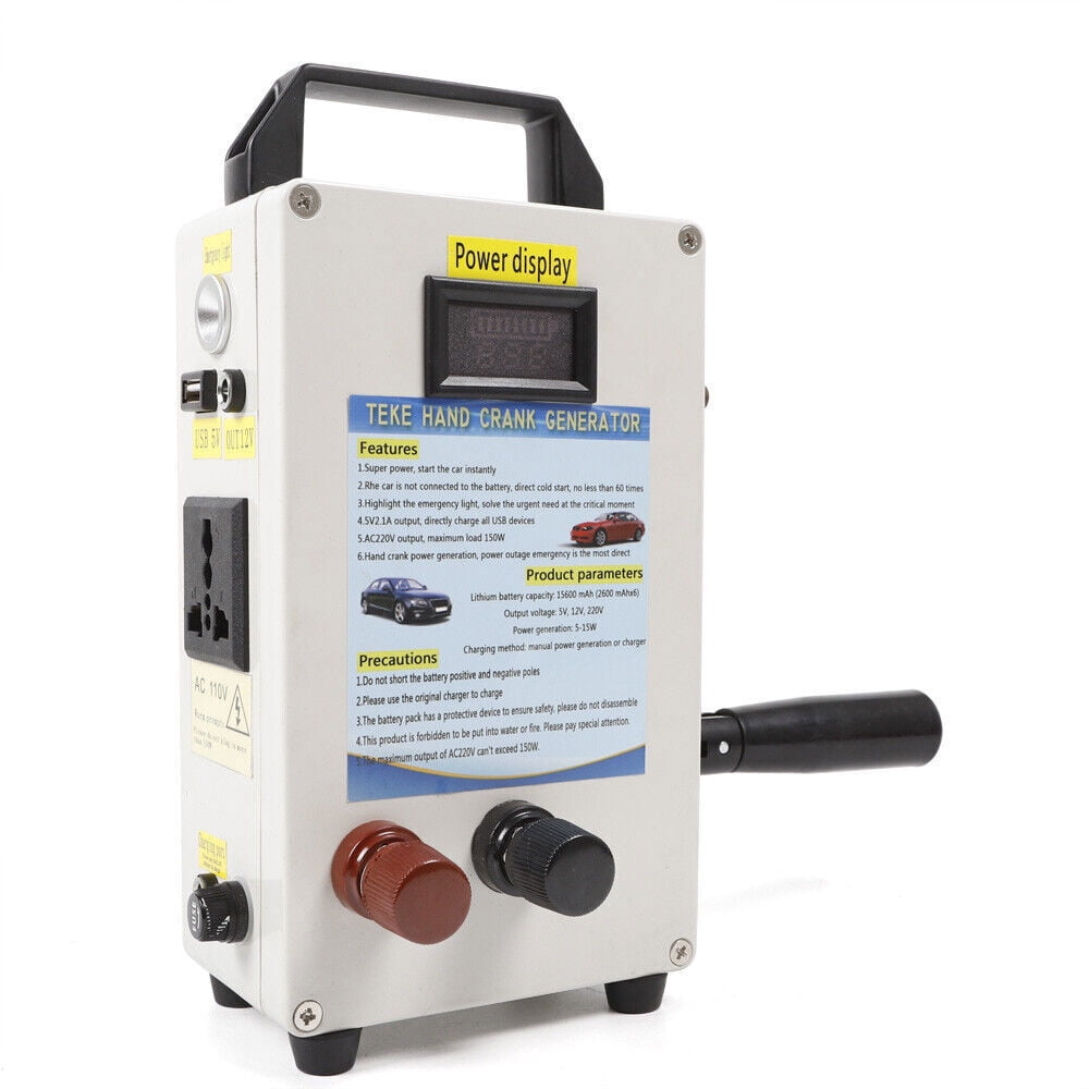 Portable Hand Crank Generator Emergency Power Supply Charger Camping Outdoor
