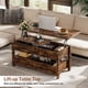 thumbnail image 4 of VERDALAY Mesa de centro elevable Mesa de té de madera con 2 cajones de almacenamiento Mesa central con tapa elevable Mesa auxiliar con cajones y asas Mesa de centro elevable, 4 of 9