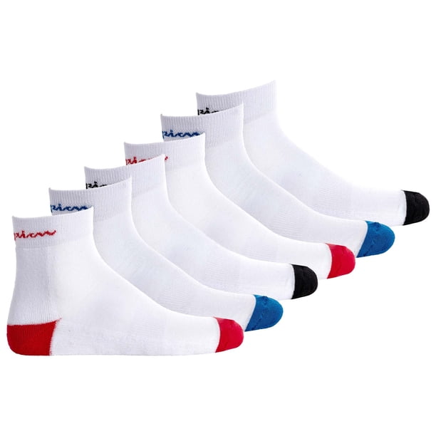 Calcetines unisex Champion, 6 pares - Calcetines de tripulación, logotipo, raya Blanco EU 39-42