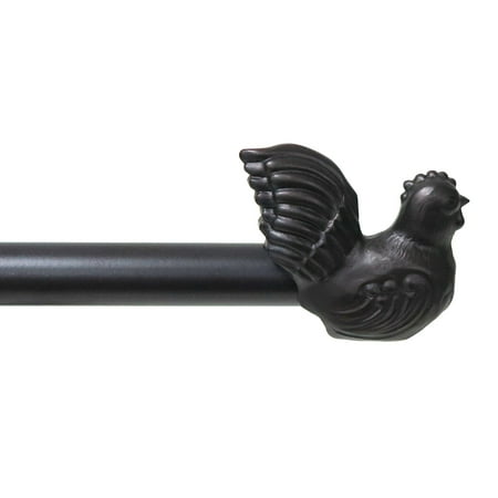 Better Homes and Gardens Rooster Curtain Rod, 42"-120"