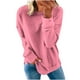 thumbnail image 2 of ICHUANYI Liquidación Moda Mujer Manga Larga Camiseta Verano Color Sólido Blusa Suelta Tops ICHUANYI WER202308256583, 2 of 5