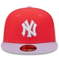 thumbnail image 2 of Men's New Era Red/Lavender New York Yankees Spring Color Two-Tone 59FIFTY Fitted Hat, 2 of 6