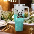 thumbnail image 2 of Panda Gift Tumbler 40 oz With Handle Straw - Insulated Stainless Steel for Panda Lovers, 2 of 6