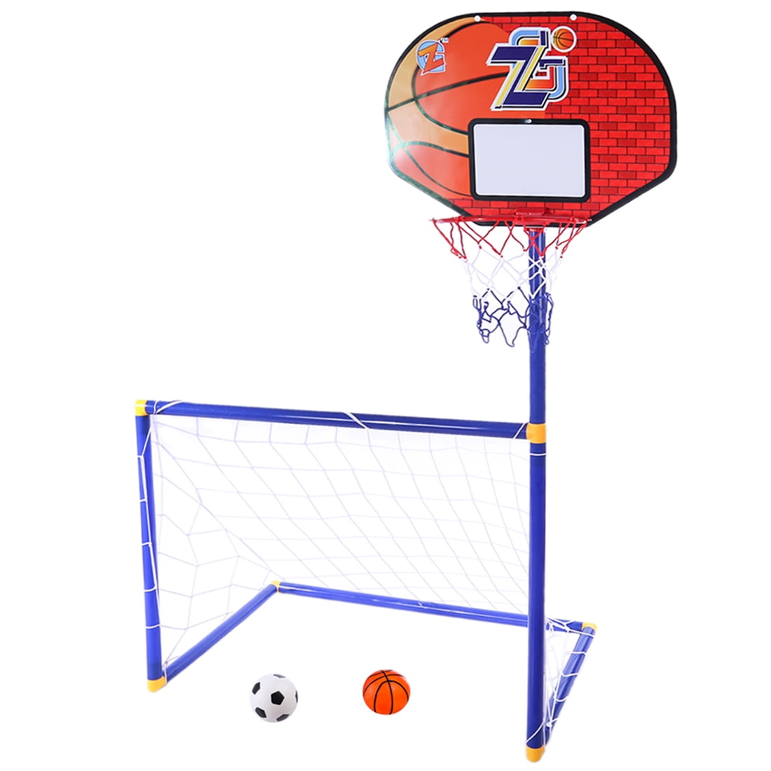 Football Goal Basketball Hoop Net Kids Outdoor Garden Sports Toys Stand 2 in1  u 