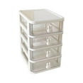 thumbnail image 4 of Organizador de escritorio con cajones transparentes, armario de almacenamiento, expositor de cosméticos ligero Blanco 4 Capas, 4 of 9
