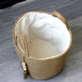 thumbnail image 4 of Billuyoard Cesta de almacenamiento tejida, duradera y de uso, cesta de ropa de cuerda, tela y cesta sucia de algodón elegante, yute con forro Type2 NO2, 4 of 6