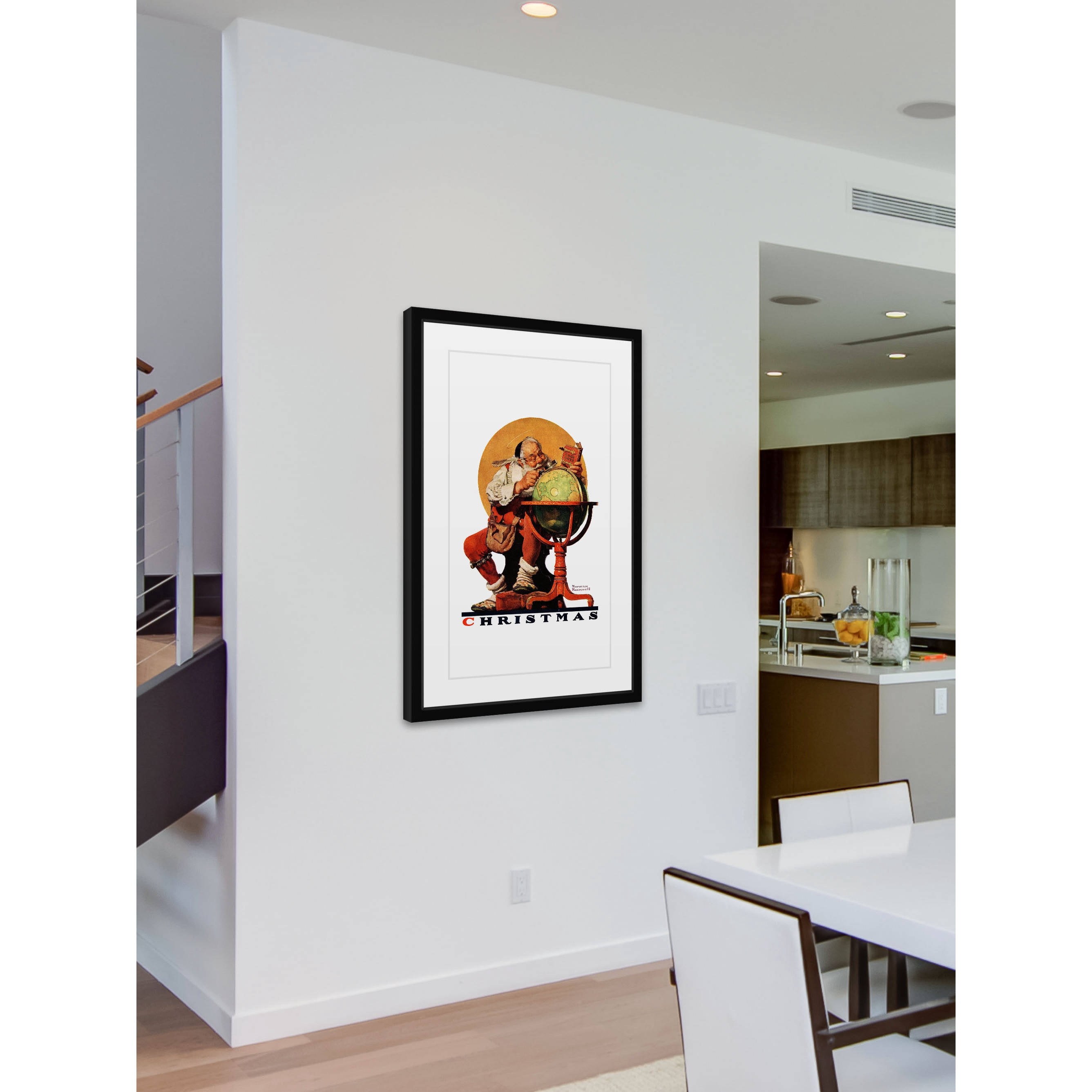 Marmont Hill "Santa at the Globe Saturday" by Norman Rockwell Framed Art Print