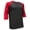 Charcoal and Red, variant on Big and Tall Mens Raglan Baseball Shirts - RCQS