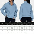 thumbnail image 6 of JUNWELL Stand Collar Fall Clothes Half Zip Women Solid Color Daily Outfit (Coffee XL), 6 of 6