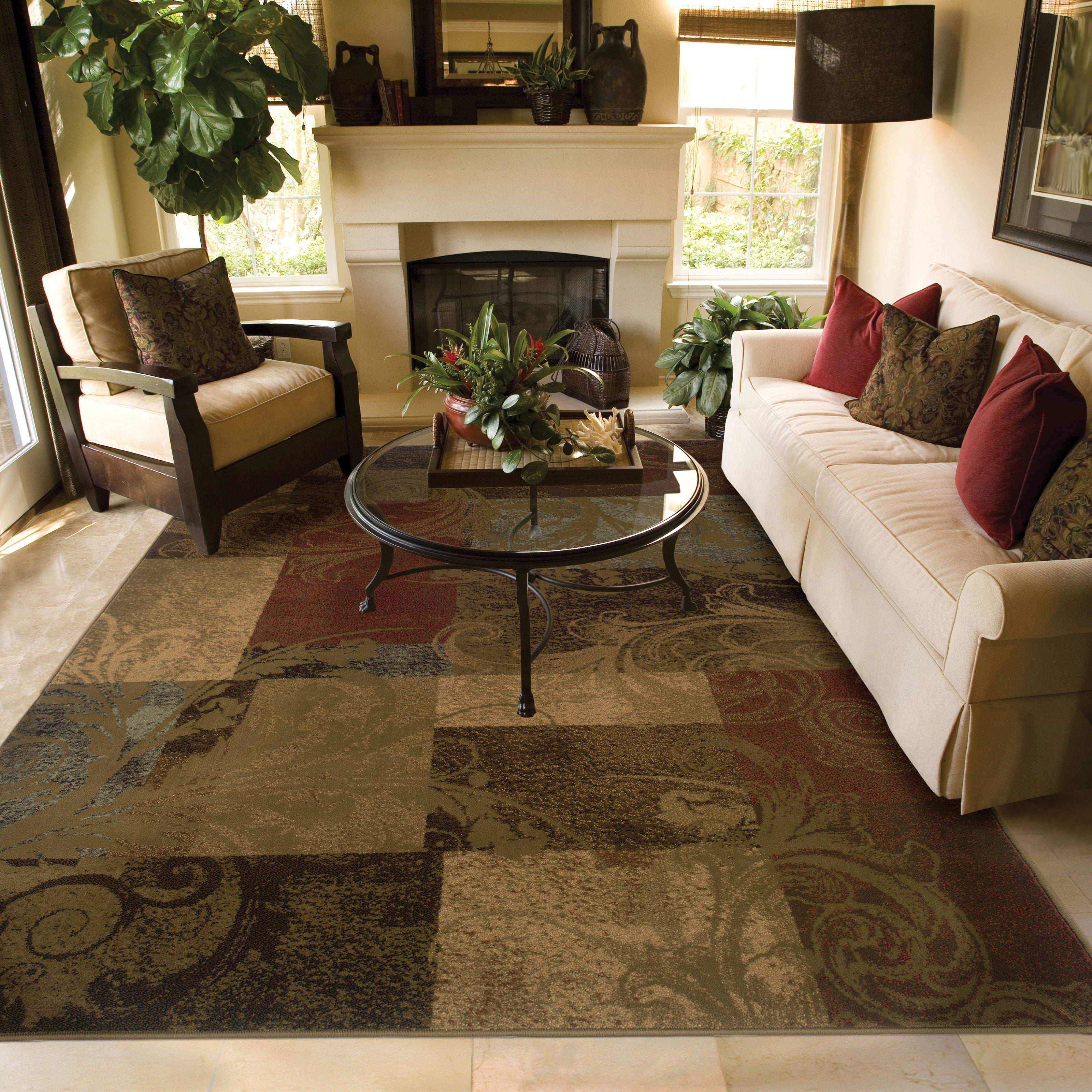 Avalon Home Hamlet Blocked Vines Area Rug