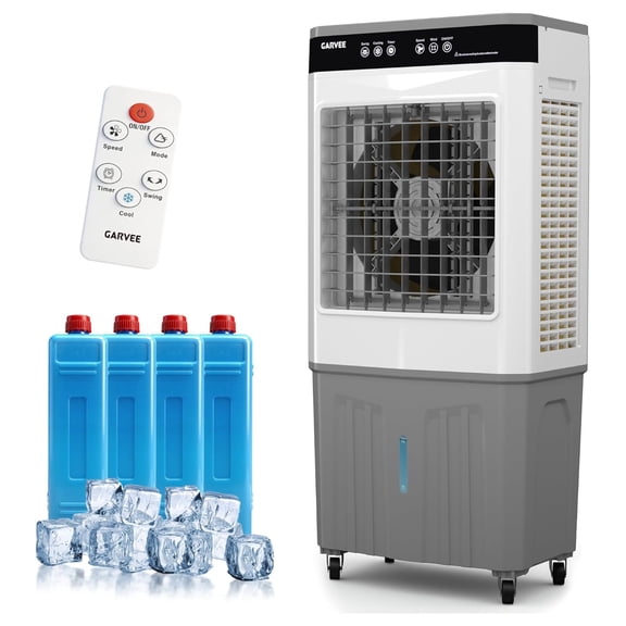 Senfot 3500 CFM Evaporative Air Cooler Remote Control 11.6 Gal Portable Swamp Cooler 3 Speeds Timer Function for Home Office Indoor Outdoor Use