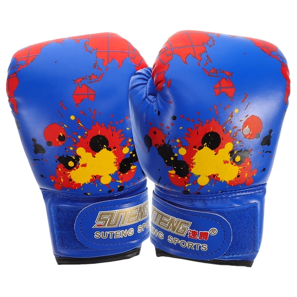 Guantes de boxeo para niños y niñas, de esponja de PU, para entrenamiento infantil, para saco de boxeo, kickboxing, muay thai y MMA