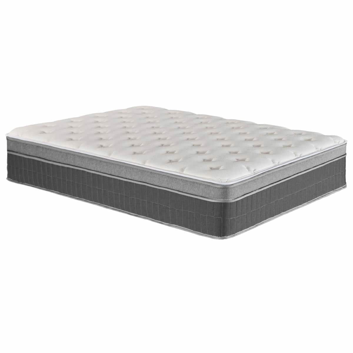 Spaco King Size Compressible Roll Up Mattress, 12 Inch Memory Foam Hybrid Mattress Including Independent Bagged Springs, Medium Firm Support, Gray