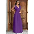 thumbnail image 2 of KOH KOH Long Bridesmaid Wedding Guest Sleeveless V-Neck Full Floor Length Flowy Sexy Wrap Formal Evening Cocktail Party Tall Maxi Dress Gown For Women Lavender Purple XX-Large US 18-20 NT333, 2 of 6