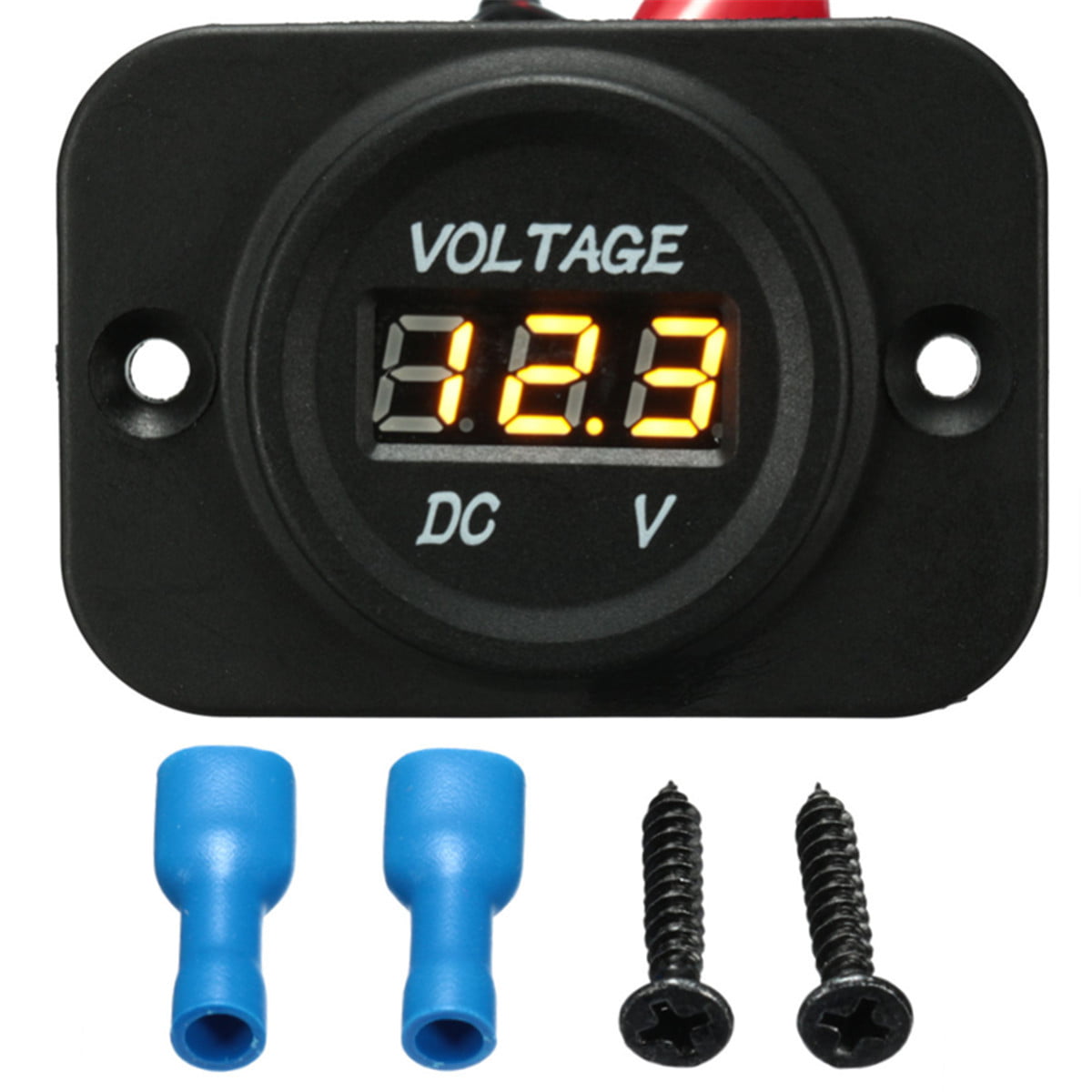 Car Marine Motorcycle LED Digital Voltmeter Voltage 12V Gauge Battery Meter S9K9