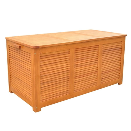 4' Squash Brown Rectangular Indoor Home Furniture Cushion Storage Box