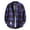 A005-Dark Purple, variant on Mens Winter Jacket Casual Long Sleeve Plaid Flannel Shirts Button Down Lapel Collar Shirt with Pocket