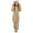 Khaki, variant on Nwiuh Fleece Girls Jumpsuit with Cute Ears Onesie Zip Up Hooded | Romper Warm Sherpa Lined Soft Romper Outfits (Khaki, 5-6 Years)