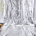 thumbnail image 3 of 1 Yard Silver Metallic Foil Shiny Sparkly Stretch Fabric Spandex Polyester 4 Way Stretchy Satin Fabric by The Yard, 3 of 7