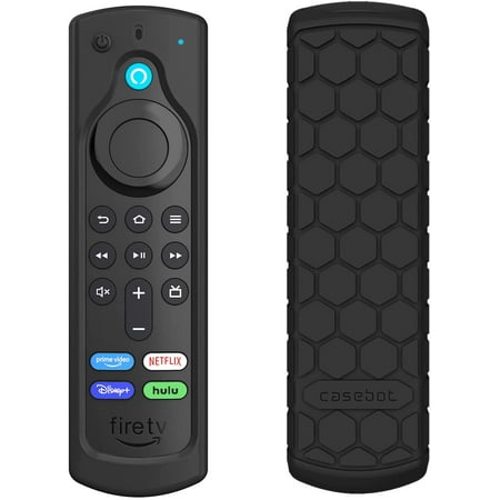 CaseBot Anti-Slip Remote Case Silicone Cover for Fire TV Stick 4K Max / Fire TV Stick (2nd and Later) / Fire TV Stick Lite / Fire TV Cube / Alexa Voice Remote (2nd Gen and 3rd Gen) Black