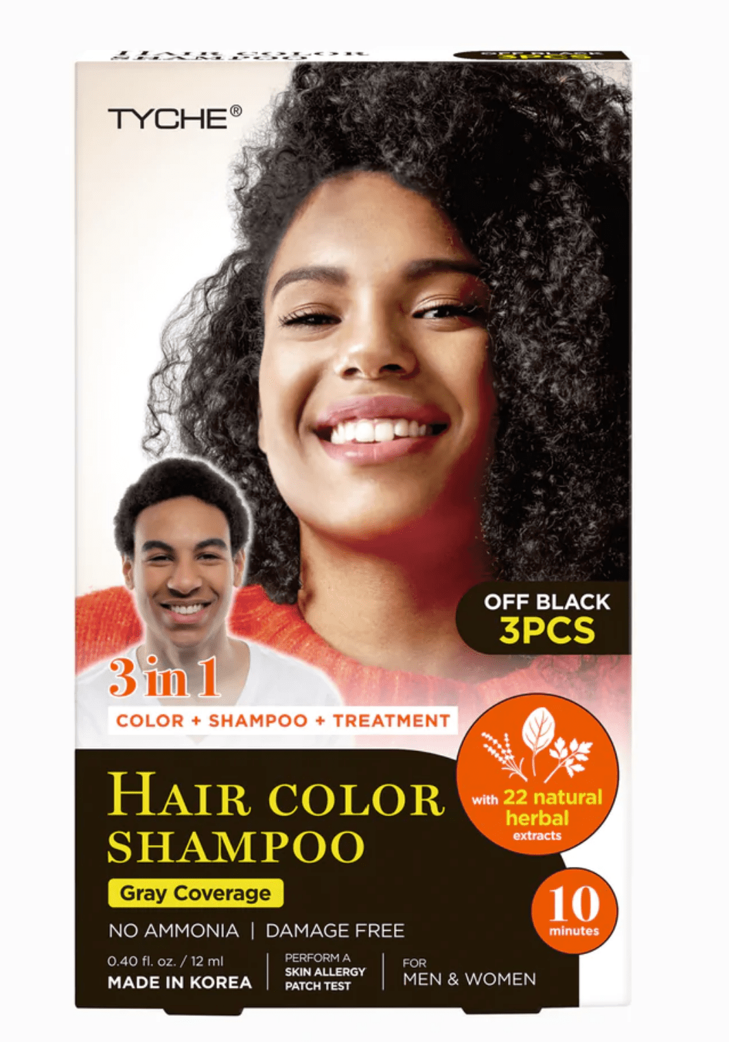 Tyche Magic Hair Color Shampoo (12ml) Off Black 