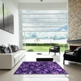 thumbnail image 7 of Ahgly Company Machine Washable Indoor Rectangle Transitional Purple Area Rugs, 2' x 4', 7 of 7