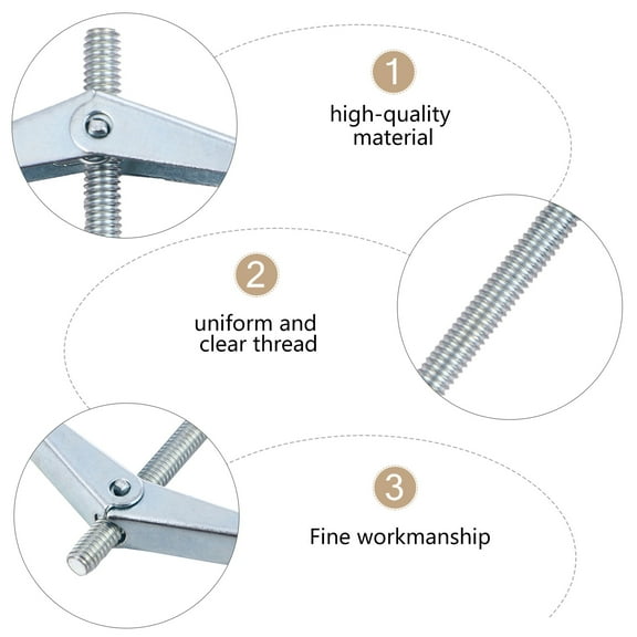 Stri 10 Pcs Self Drilling Anchors Self Tapping Screws Carbon Steel Screw Anchoring