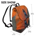 thumbnail image 2 of Balery Orange Net Fishing Boat Mochila de Cuero para Mujeres, Gran Capacidad, Bolsa de Viaje Multifuncional, Mochila de Cuero y Bolsa de Hombro para Mujeres, 2 of 4
